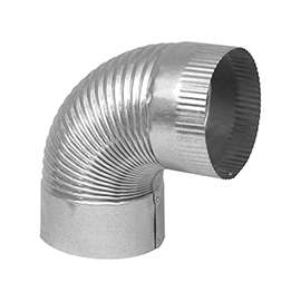 Imperial GV0323 Stove Pipe Elbow, 4 in, Galvanized