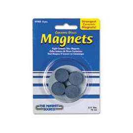 Magnet Source 07003 Magnetic Discs, Ceramic, Charcoal Gray