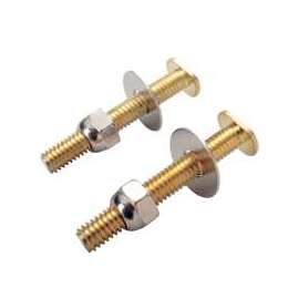 Worldwide Sourcing Toilet Bolt Set, Steel, Brass Plated