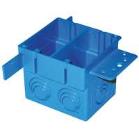 Carlon A238 Outlet Box, Clamp Cable Entry, 5-Knockout, Bracket Mounting, PVC