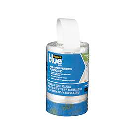 ScotchBlue PT2093EL-24 Pre-Taped Painter's Tape, 30 yd L, 24 in W, 0.35 mil Thick, Acrylic Adhesive, Blue