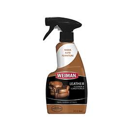 Weiman 75 Leather Cleaner and Conditioner, White, 12 oz Spray Bottle