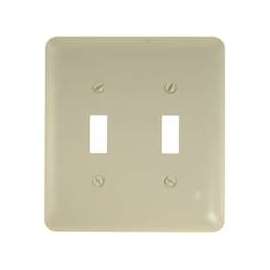 Amerelle 935TTAL Wallplate, 2-Gang, Steel, Light Almond