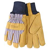 Heatkeep 1927KW-XL Protective Gloves, XL, Knit Wrist Cuff, Blue/Tan
