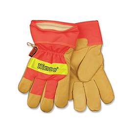 Heatkeep 1938-L Work Gloves, L, Safety Cuff, Orange/Palamino