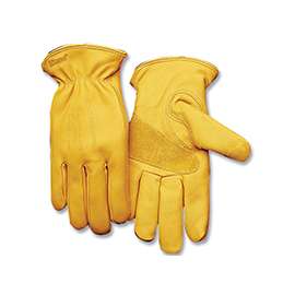 Heatkeep 198HK-L Premium-Grade Driver Gloves, L, Cowhide Leather, Gold
