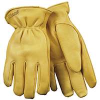 Heatkeep 90HK-M Driver Gloves, M, Deerskin Lining, Deerskin Leather, Yellow