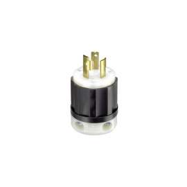 Leviton 021-02621-0PB Heavy-Duty Plug, 250 V, 30 A, Nylon