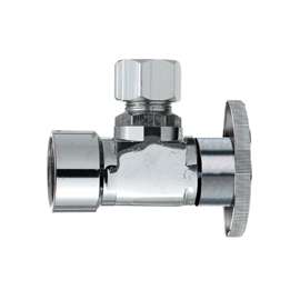 Plumb Pak PP50PCLF Shut-Off Valve, 3/8 x 3/8 in FIP x Compression, Brass, Chrome