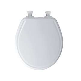Bemis 48SLOWA-000/48E2 Toilet Seat, Round, Wood, White