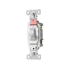 Eaton Wiring Devices CS320W Switch, 120/277 V, Wall Mounting, Nylon, White