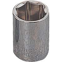 Vulcan Socket, 1/4 In Drive, 4 Mm, 6 Point, Chrome Vanadium Steel, Chrome