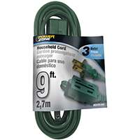 PowerZone Spt-2 Extension Cord, 16/2, 9 Ft