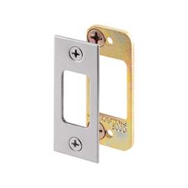 Defender Security E 2483 Deadbolt Strike, 2-3/4 in L, 1-1/8 in W, Steel, Satin Nickel