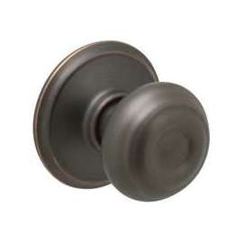 Schlage Georgian F10VGEO716 Hall and Closet Lock Passage Knob, 1-3/8 to 1-3/4 in Thick Door, Metal, Aged Bronze