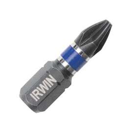 IRWIN 1837327 Power Bit, #2 Drive, Phillips Drive, 1/4 in Shank, Hex Shank, S2 Steel