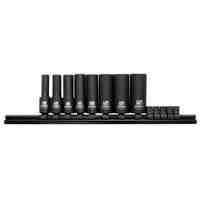 IRWIN 1877481 SAE Impact Socket Rail Set, 8 Pieces, 3/8 in Square Drive, 6 Points
