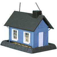 North States 9065 Wild Bird Feeder, Cottage, 8 lb Seed, Plastic, Blue/Gray