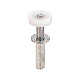 Prime-Line N 6544 Door Roller, 7/8 in Dia Roller, Top Mounting, Steel, Silver
