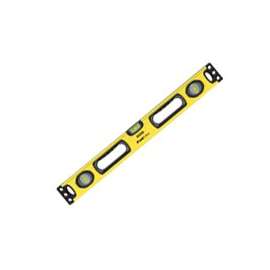 STANLEY 43-524 Box Beam Level, Block Vial, 3-Vial, 2-Hang Hole, Aluminum