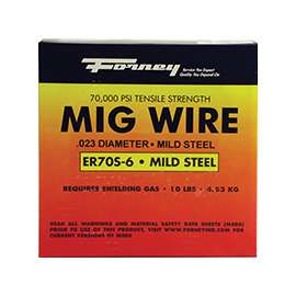 Forney 42286 MIG Welding Wire, 0.03 in Dia, Mild Steel Spool