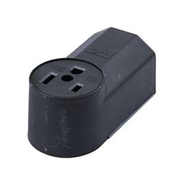Forney 58402 Electrical Receptacle, 125/250 V, 2-Pole, Black