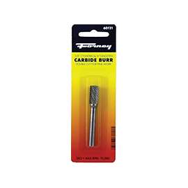 Forney 60121 Burr, Tungsten Carbide Cutting Edge, Cylinder Shank, 1/4 in Shank