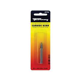 Forney 60126 Burr, Tungsten Carbide Cutting Edge, Tree Pointed Shank, 1/4 in Shank