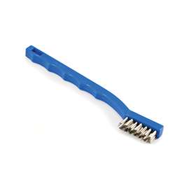 Forney 70488 Scratch Brush, Curved Handle, Stainless Steel Bristle