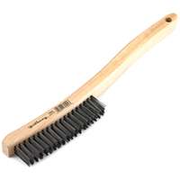 Forney 70504 Scratch Brush, Curved Handle, Carbon Steel Bristle