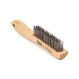 Forney 70520 Scratch Brush, Shoe Handle, Stainless Steel Bristle