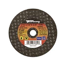 Forney 71841 Cut-Off Wheel, 46-Grit, Medium, Aluminum Oxide, 3 in Dia