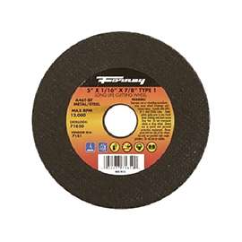 Forney 71850 Cut-Off Wheel, 46-Grit, Medium, Aluminum Oxide, 5 in Dia