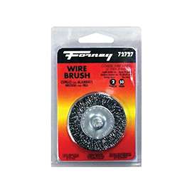Forney 72727 Wire Wheel Brush, 0.012 in Dia Bristle, 2 in Dia
