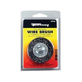 Forney 72728 Wire Wheel Brush, 0.008 in Dia Bristle, 2 in Dia