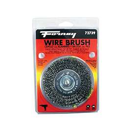 Forney 72739 Wire Wheel Brush, 0.012 in Dia Bristle, 4 in Dia