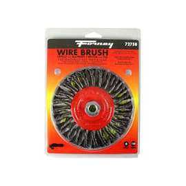 Forney 72758 Wire Wheel Brush, 0.02 in Dia Bristle, 5/8-11 Arbor/Shank, 6 in Dia, For Angle Grinders