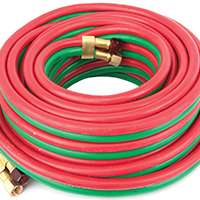 Forney 86146 Welder Torch Hose, 1/4 in ID, 50 ft L, Neoprene, Green/Red