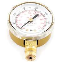 Forney 87729 Regulator Gauge, 1/4 in NPT, 0 to 200 psi