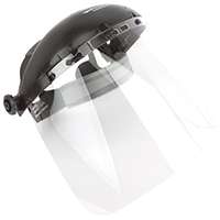 Forney 58605 Face Shield, Ratchet Headgear, Polyethylene Visor, Clear Visor