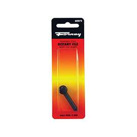 Forney 60072 Ball Shaped Rotary File, 1/2 in Dia Cutting, Steel