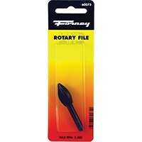Forney 60075 Football Shaped Rotary File, 1/2 in Dia Cutting, Steel