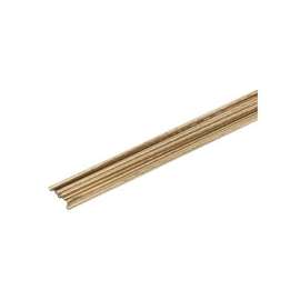 Forney 48300 Gas Brazing Rod, 18 in L, 3/32 in Dia, Brass