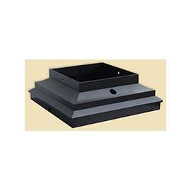 Nuvo Iron PCCA4B Ball Post Cap, 4 x 4 in Post/Joist, 4 in L, 4 in W, Black