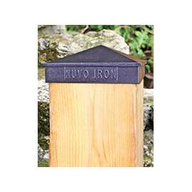 Nuvo Iron PCP02 3.5INX3IN.5 Pyramid Post Cap, 4 x 4 in Post/Joist, 3-1/2 in L, 3-1/2 in W, Black