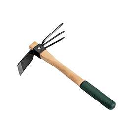 Landscapers Select Hoe And Cultivator, Black Carbon Steel, Ergonomic Cushion Grip Handle