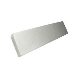 Foremost WS22L Left-Handed Sidesplash, 22 in OAL, 3/4 in OAH, Cultured Marble, Solid White