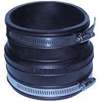 Fernco P1059-22 Pipe Coupling, 2 in Socket, 3.9 in L, Black