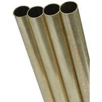 K & S 1144 Metal Tube, 0.066 in ID x 0.0937 in OD Dia, 36 in L, Brass