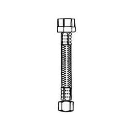 Plumb Pak EZ Series PP23843 Toilet Supply Tube, 1/2 in Compression Inlet, 7/8 in Ballcock Outlet, 12 in L